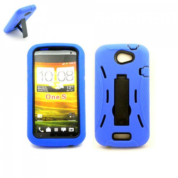 Wholesale Armor Hybrid Case for HTC ONE S (Blue)